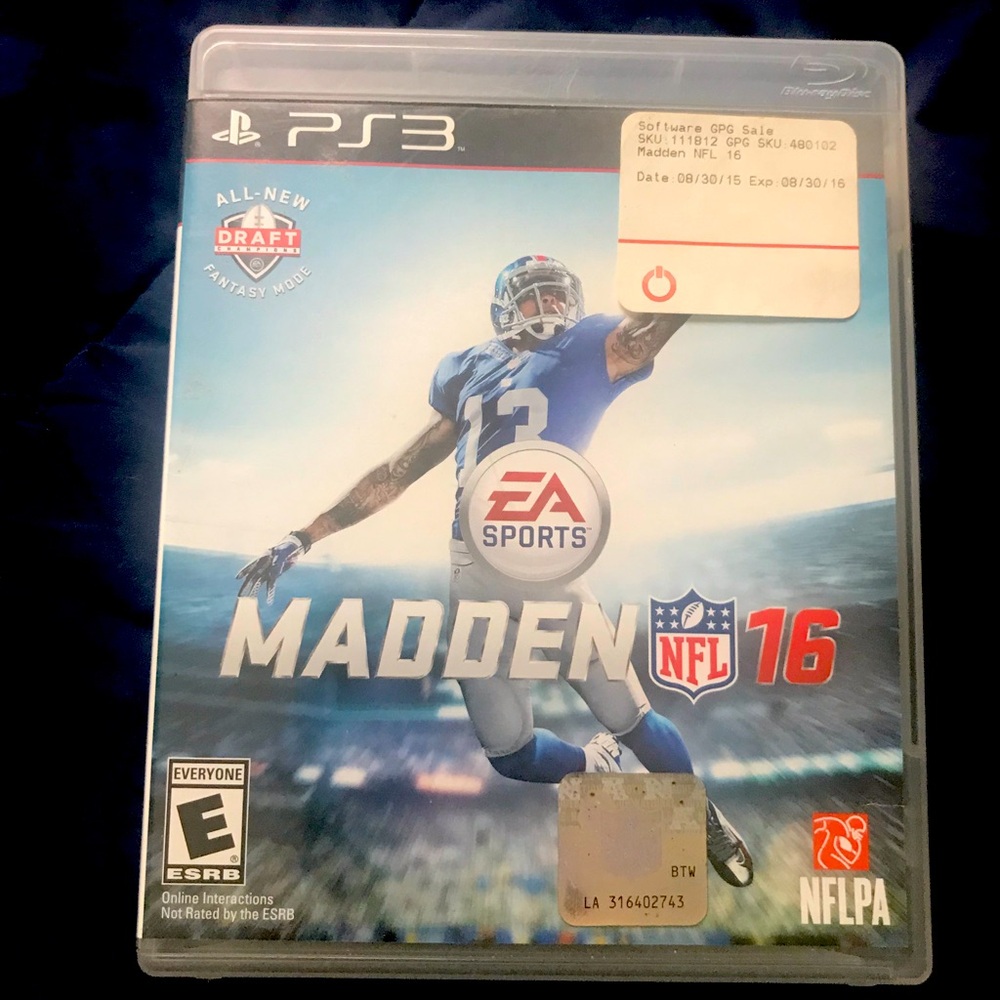 Playstation 3 PS3 Madden 16 NFL Game Disk CD Copy